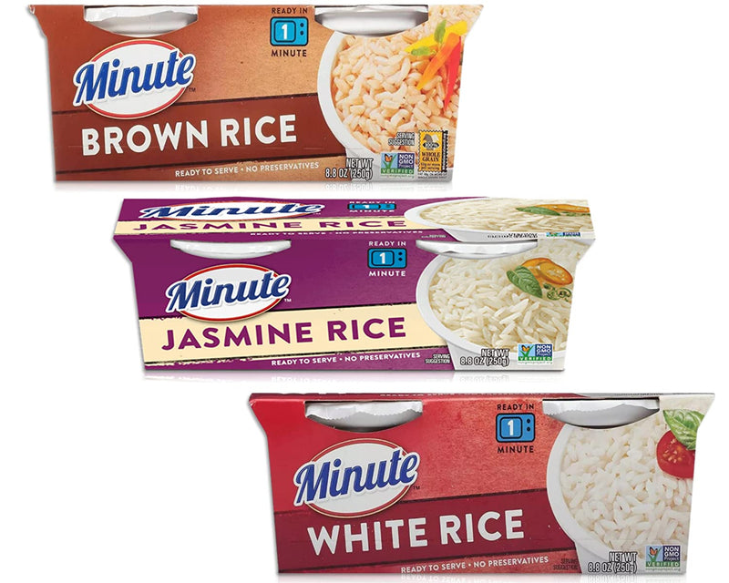 Ready to Serve Minute Rice Bundle (Three-8.8oz) and a BELLATAVO Ref Magnet