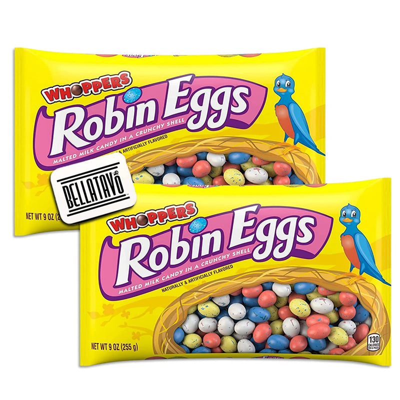 Whoppers Robin Eggs Candy (Two-9 Oz) Plus a BELLATAVO Ref Magnet