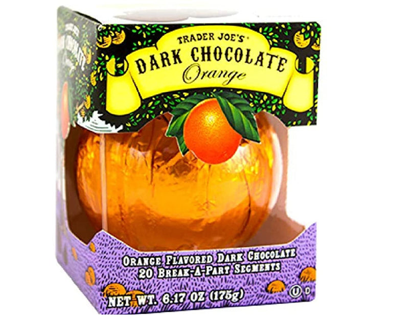 Trader Joes Dark Chocolate Orange Break Apart Chocolate (6.17oz) and a BELLATAVO Recipe Card