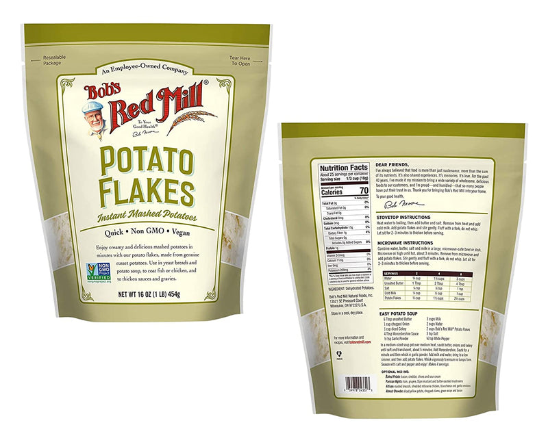 Potato Flakes, Instant Mashed Potatoes, 16 oz (454 g)