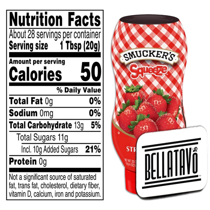 Smucker's Squeeze Fruit Jelly Bundle (Two-20oz) and a BELLATAVO Ref Magnet