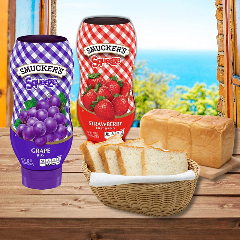 Smucker's Squeeze Fruit Jelly Bundle (Two-20oz) and a BELLATAVO Ref Magnet