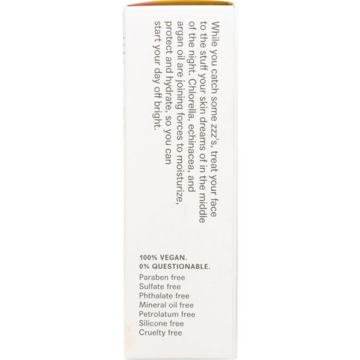 Side Label Photo of Acure Brilliantly Brightening Night Cream