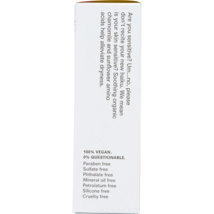 Side Label Photo of Acure Seriously Soothing Facial Day Cream