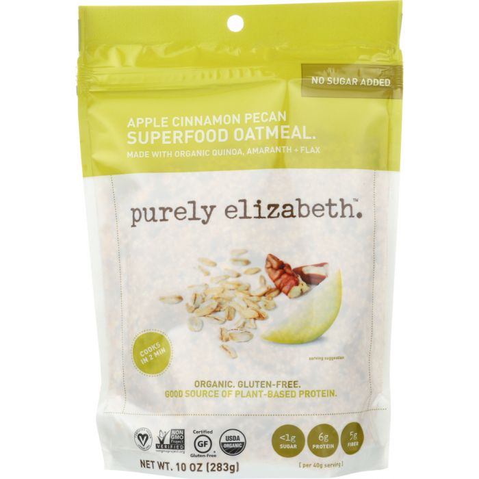 A Product Photo of Purely Elizabeth Apple Cinnamon Pecan Superfood Oatmeal