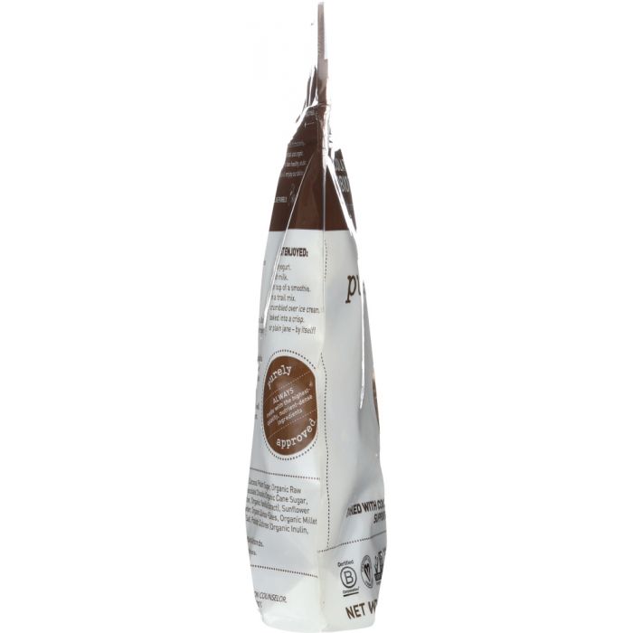 Side Label Photo of Purely Elizabeth Chocolate Sea Salt Probiotic Granola