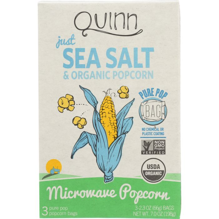 Just Sea Salt Microwave Popcorn 3x2.3oz Bags (7 oz)