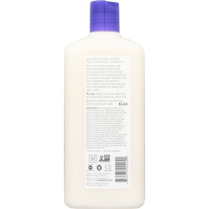 Back photo of Andalou Naturals Lavender and Biotin Conditioner Full Volume