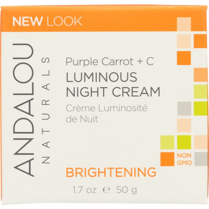 Product photo of Andalou Naturals Luminous Night Cream Purple Carrot + C Brightening