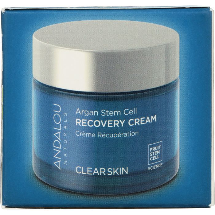 Side photo of Andalou Naturals Clarifying Clear Overnight Recovery Cream, Non GMO, Paraben Free