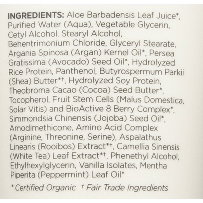 Ingredients label photo of Andalou Naturals Argan Oil Plus + Deep Conditioner Ultimate Moisture