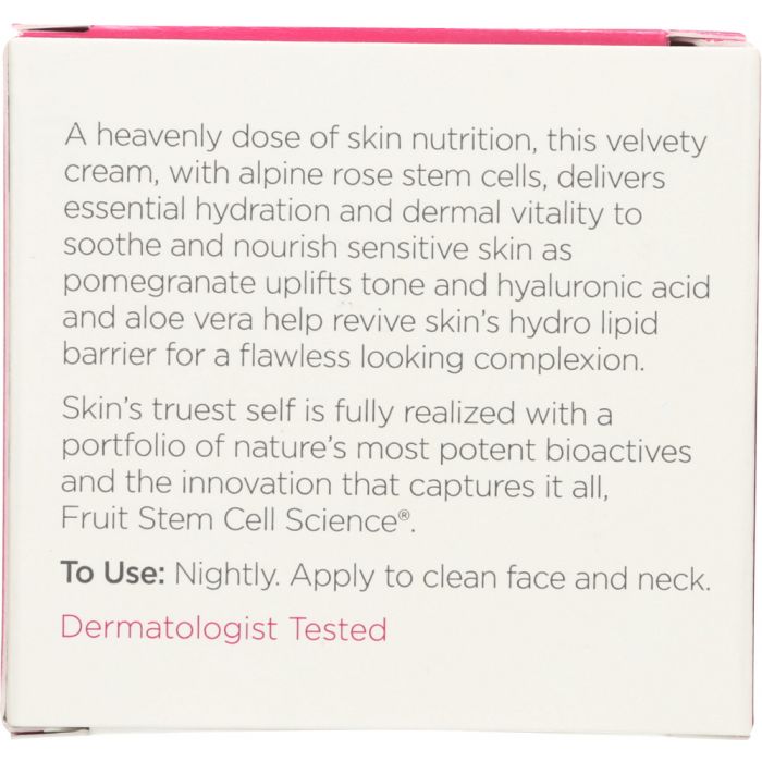 Description label photo of Andalou Naturals 1000 Roses Heavenly Night Cream Sensitive