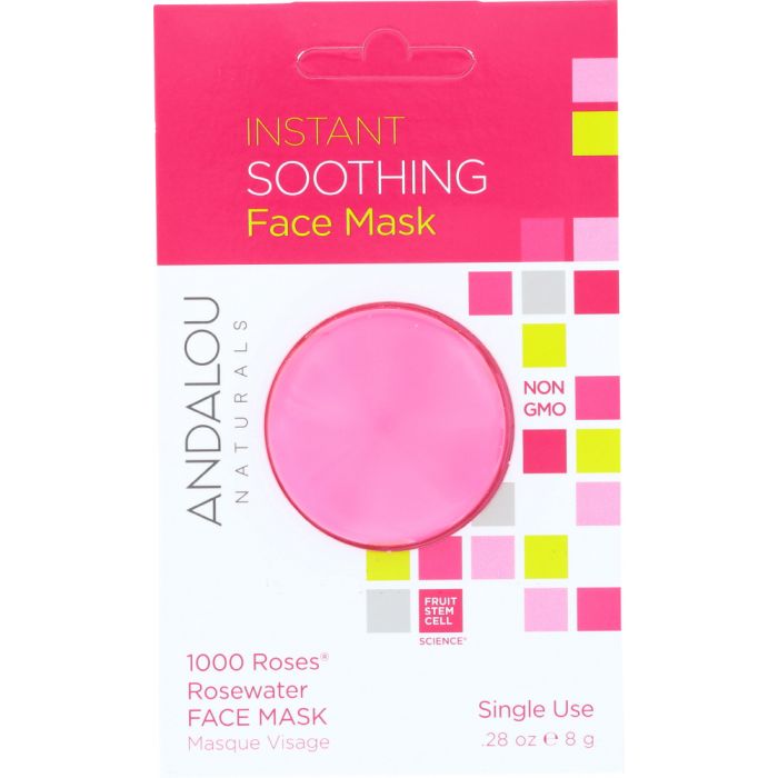 Product photo of Andalou Naturals Instant Soothing Face Mask 1000 Roses Rosewater