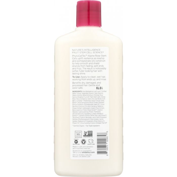 Back photo of Andalou Naturals 1000 Roses Complex Color Care Conditioner