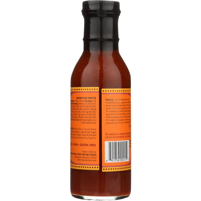 Back of the Bottle Photo of Maya Kaimal Spicy Ketchup