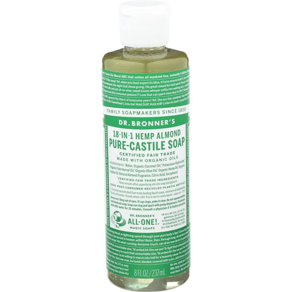 Product photo of Dr. Bronner Almond Pure Castile Liquid Soap