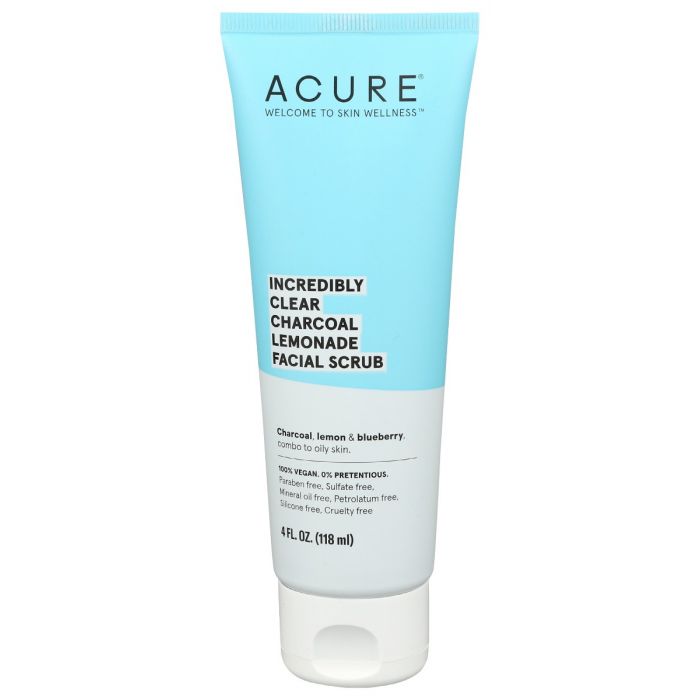 A Product Photo of Acure Incredibly Clear Charcoal Lemonade Facial Scrub