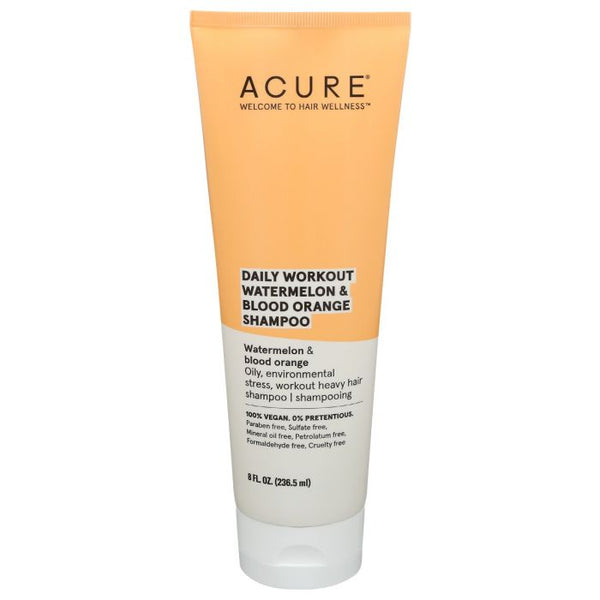 A Product Photo of Acure Daily Workout Watermelon and Blood Orange Shampoo
