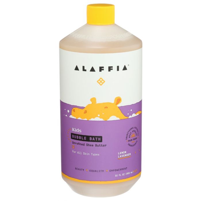 A Product Photo of Alaffia Kids Lemon Lavender Bubble Bath Body Wash