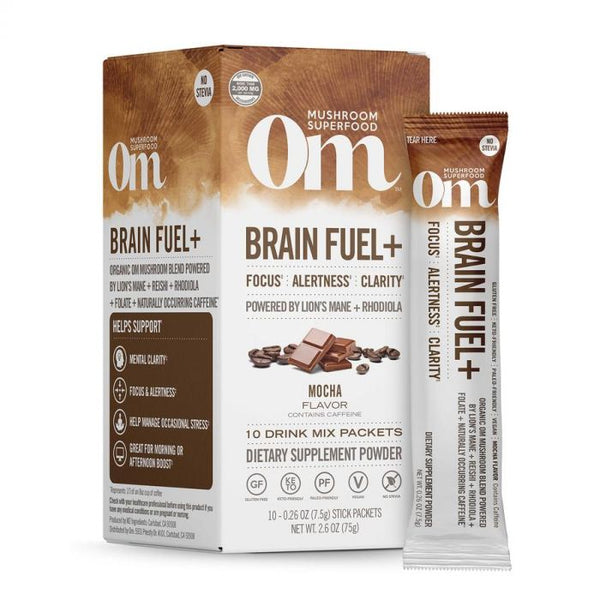 A Product Photo of OM Mushroom Mocha Brain Fuel Plus Drink Mix