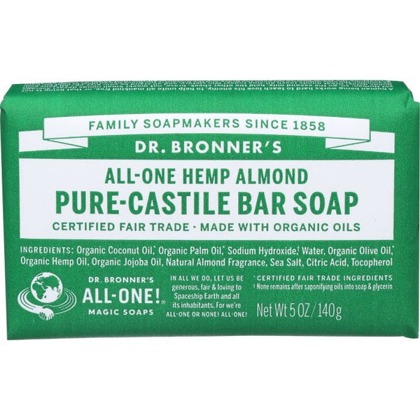 Product photo of Dr. Bronner Almond Pure Castile Bar Soap