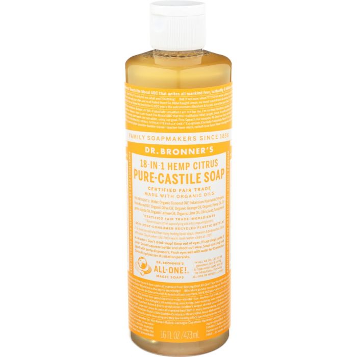 Product photo of Dr. Bronner Citrus Pure Castile Liquid Soap