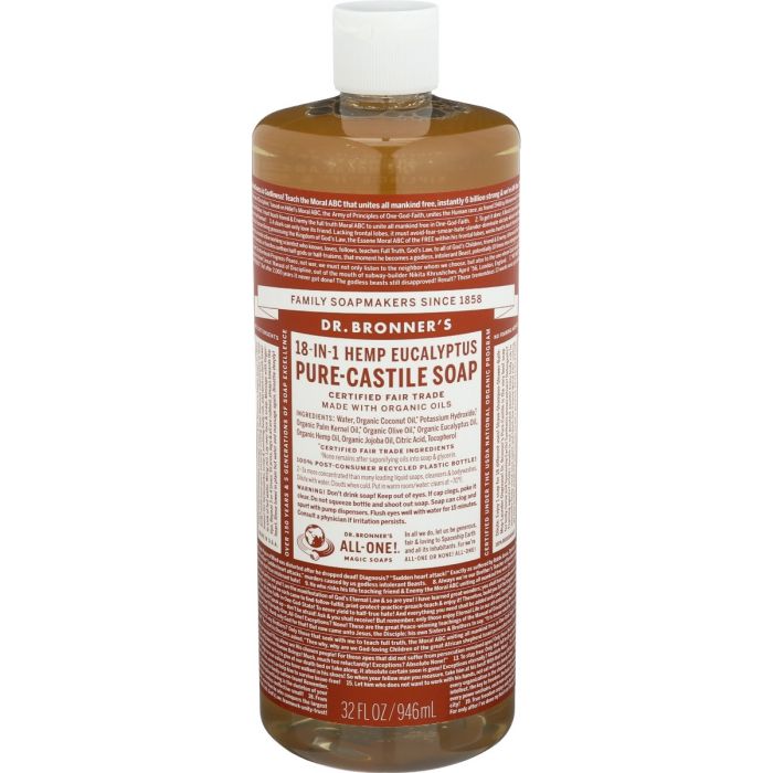 Product photo of Dr. Bronner Eucalyptus Pure Castile Liquid Soap