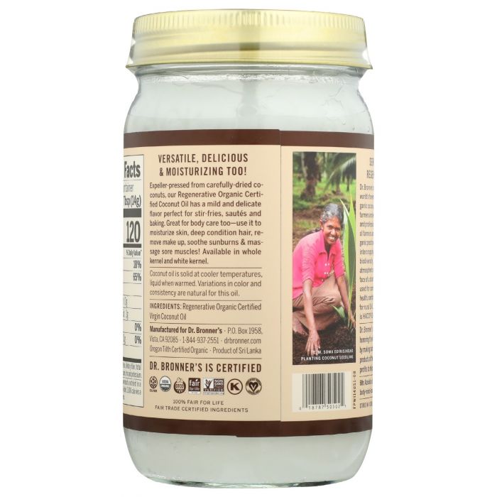 Description label photo of Regenerative Organic Coconut Oil White Kernel