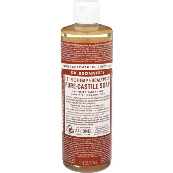 Product photo of Dr. Bronner Peppermint Eucalyptus Pure Castile Liquid Soap