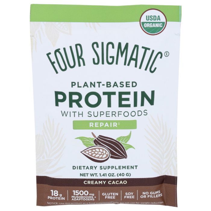 A Product Photo of Four Sigmatic Creamy Cacao Plant Based Protein Powder
