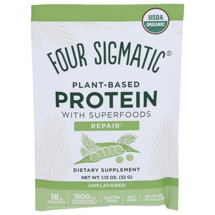 A Product Photo of Four Sigmatic Unflavored Plant Based Protein Powder