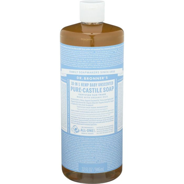Product photo of Dr. Bronner Baby Unscented Pure Castile Liquid Soap