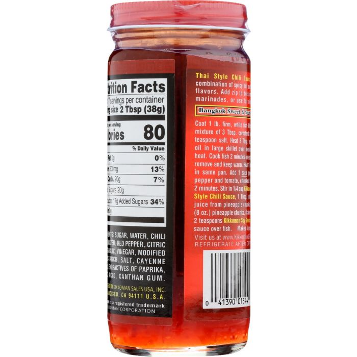 Nutrition Label Photo of Kikkoman Thai Style Chili Sauce