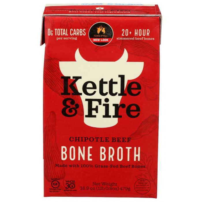 A Product Photo of Kettle and Fire Chipotle Beef Broth
