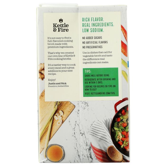 Back of the Box Photo of Kettle and Fire Low Sodium Vegetable Broth