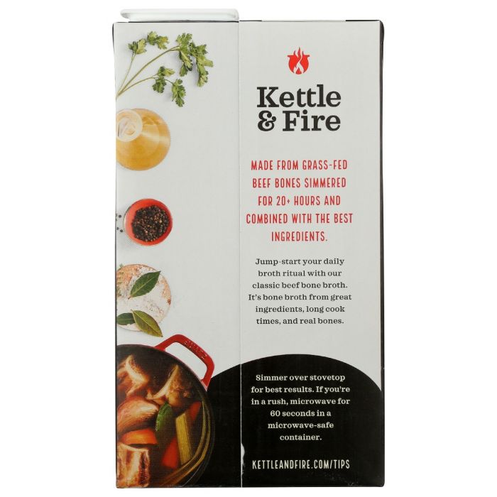 Back of the Box Photo of Kettle and Fire Classic Beef Bone Broth