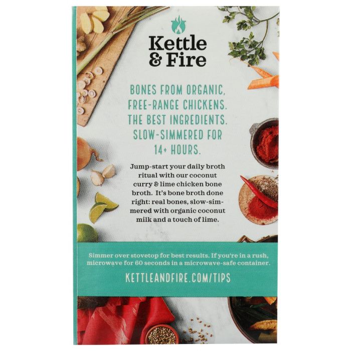 Back of the Box Photo of Kettle and Fire Coconut Curry Broth