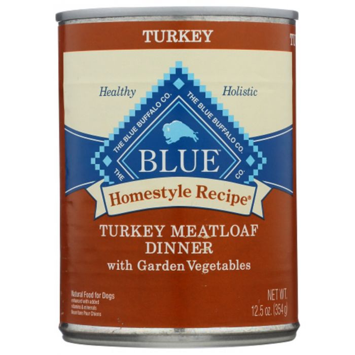 A Product Photo of Homestyle Recipe Turkey Meatloaf Dinner with Garden Vegetables  Adult Dog Food