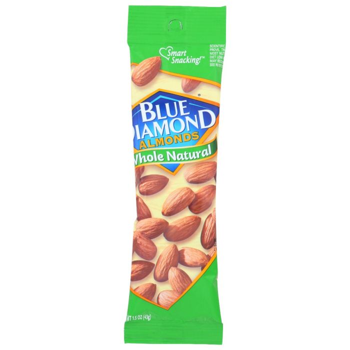 A Product Photo of Blue Diamond Single Serve Whole Natural Almonds