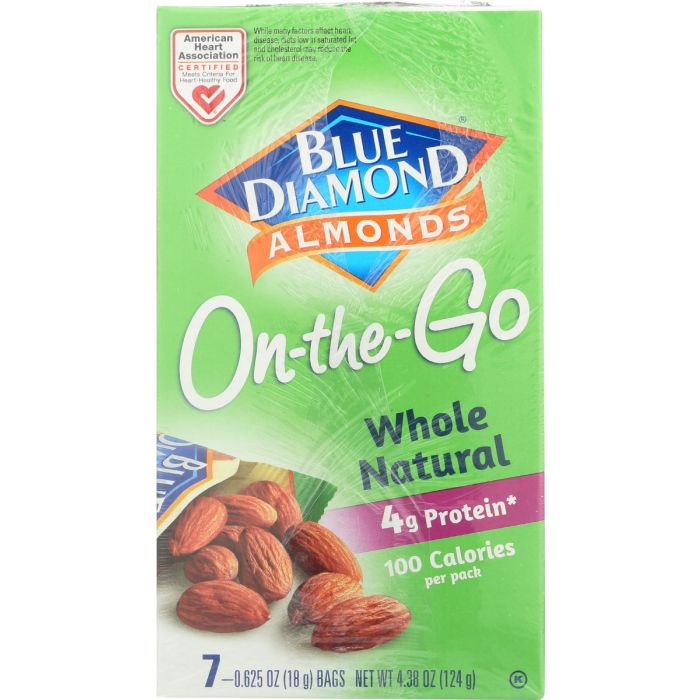 A product photo of Blue Diamond On-The-Go Almonds.