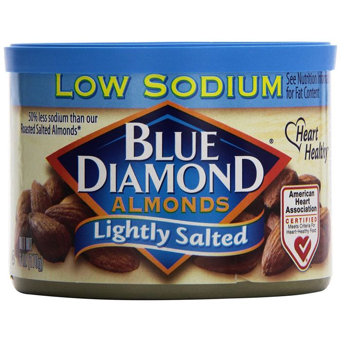 A Product Photo of Blue DiamondLightly Salted Almonds in Tin