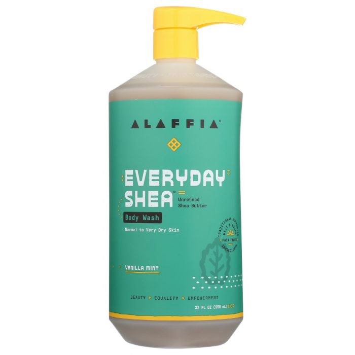A Product Photo of Alaffia Everyday Shea Vanilla Mint Body Wash