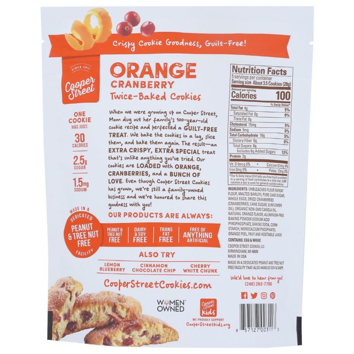 Orange Cranberry Twice Baked Cookies (5 oz)