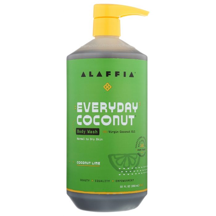 A Product Photo of Alaffia Everyday Coconut Body Wash in Coconut Lime Body Wash
