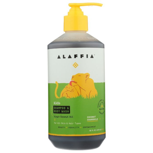 A Product Photo of Alaffia Coconut Chamomile Kids Shampoo and Body Wash Conditioner