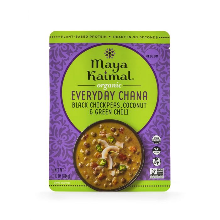 A Product Photo of Maya Kaimal Black Chickpeas, Coconut and Green Chili Everyday Chana