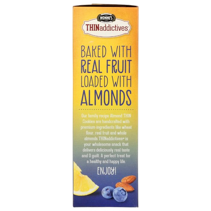 Side Label Photo of Nonni's Nonni's Lemon Blueberry Almond Thin Cookies