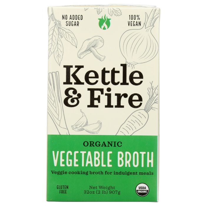 A Product Photo of Kettle and Fire Organic Vegetable Broth