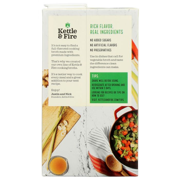 Nutrition Label Photo of Kettle and Fire Organic Vegetable Broth