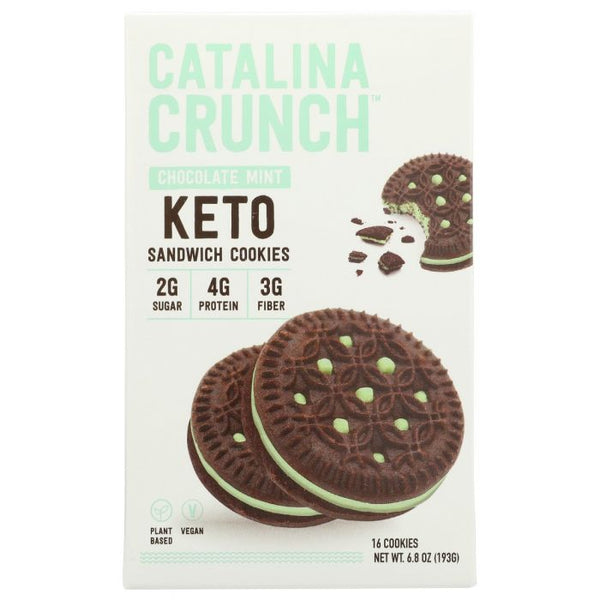 A Product Photo of Catalina Crunch Chocolate Mint Keto Sandwich